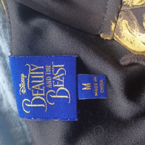 Disney Beauty and the Beast Feather Print Dress Jr M - Picture 6 of 8